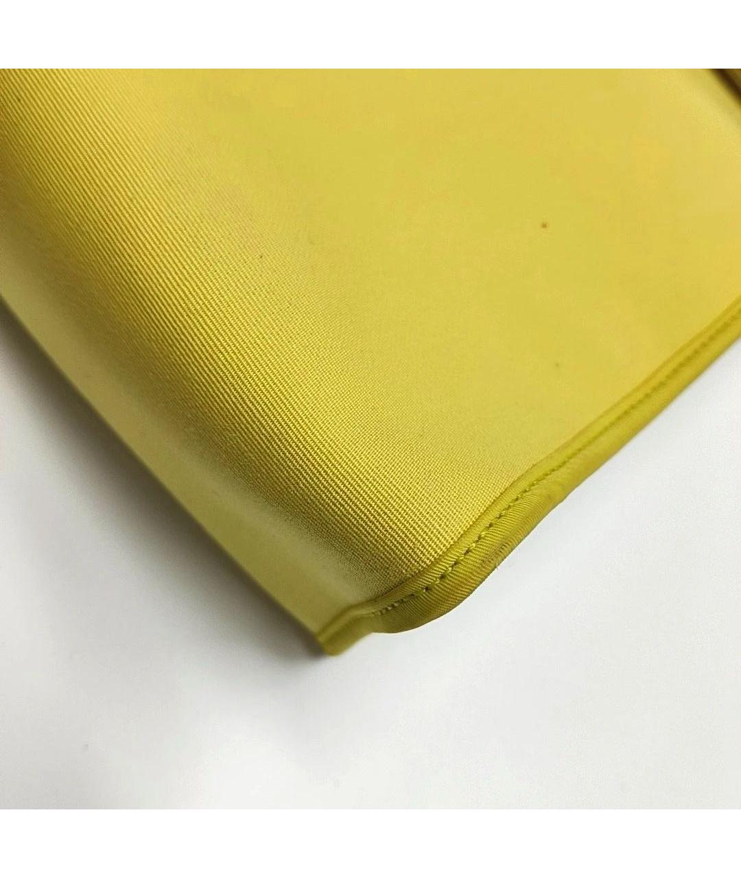 HERMES Желтая тканевая сумка через плечо, фото 7