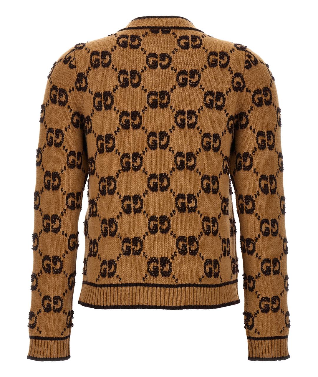 GUCCI Бежевый шерстяной кардиган, фото 2