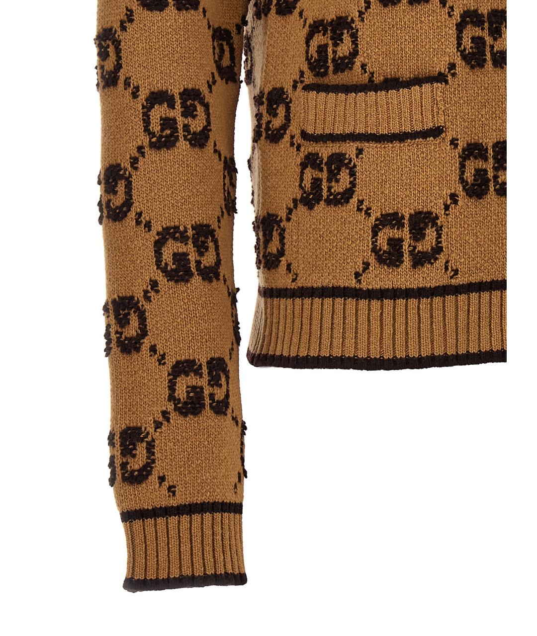 GUCCI Бежевый шерстяной кардиган, фото 4