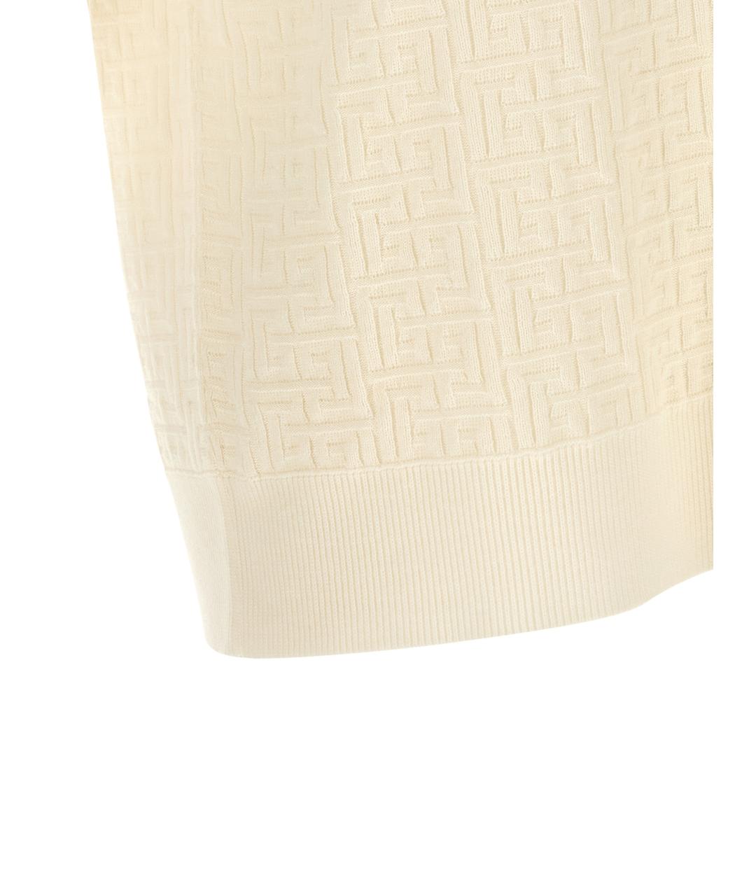 BALMAIN Белый шерстяной джемпер / свитер, фото 4