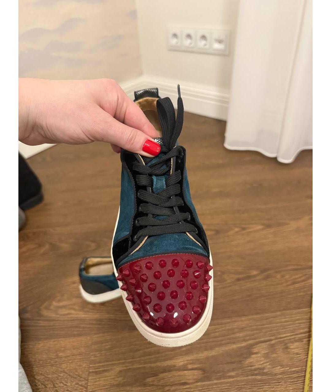 CHRISTIAN LOUBOUTIN Мульти замшевые кеды, фото 2