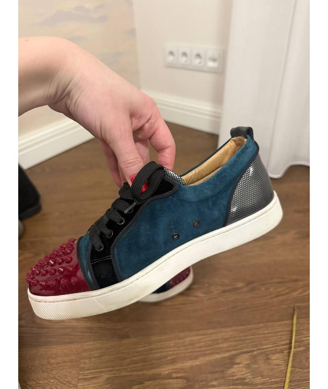 CHRISTIAN LOUBOUTIN Мульти замшевые кеды, фото 5