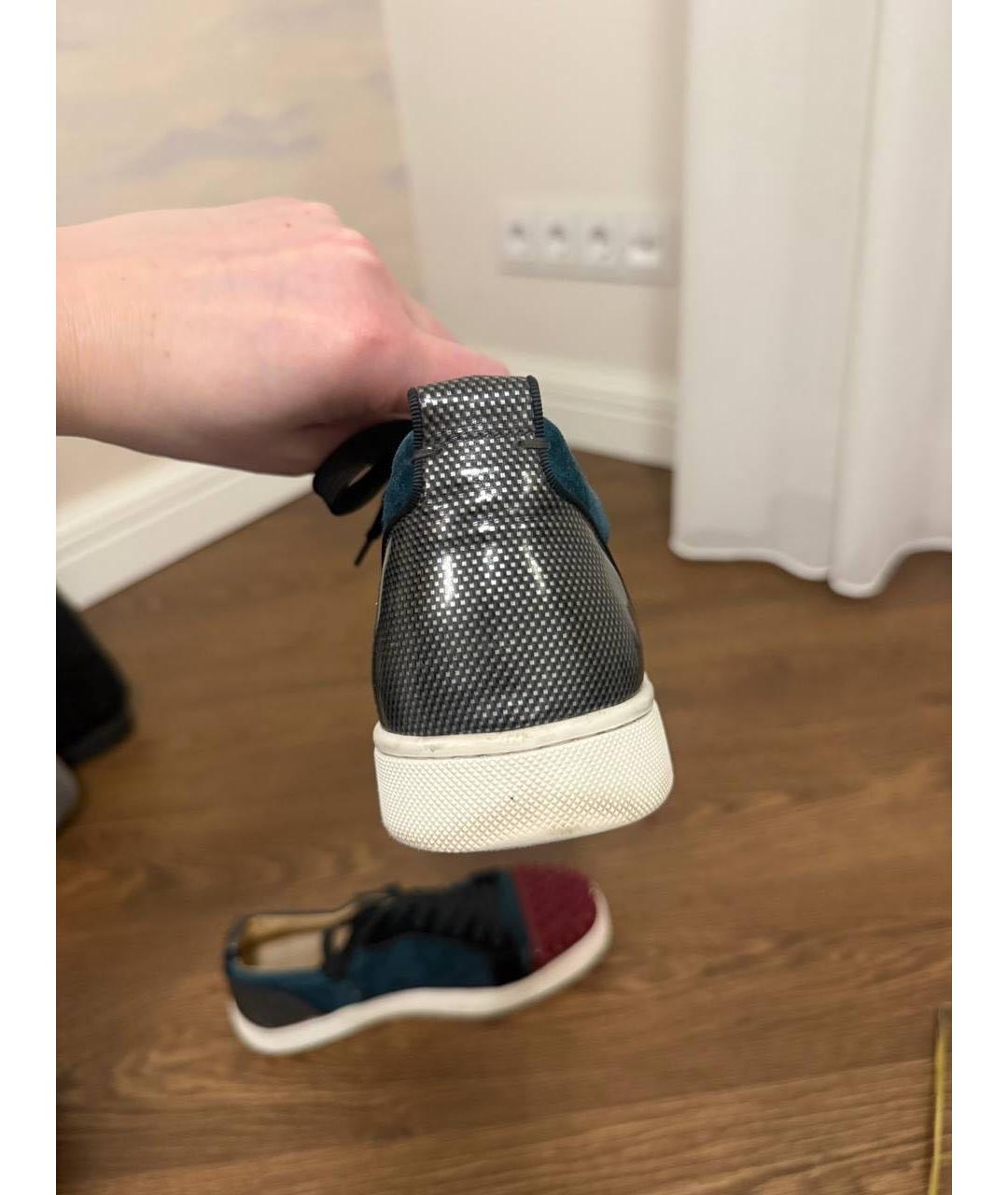 CHRISTIAN LOUBOUTIN Мульти замшевые кеды, фото 4