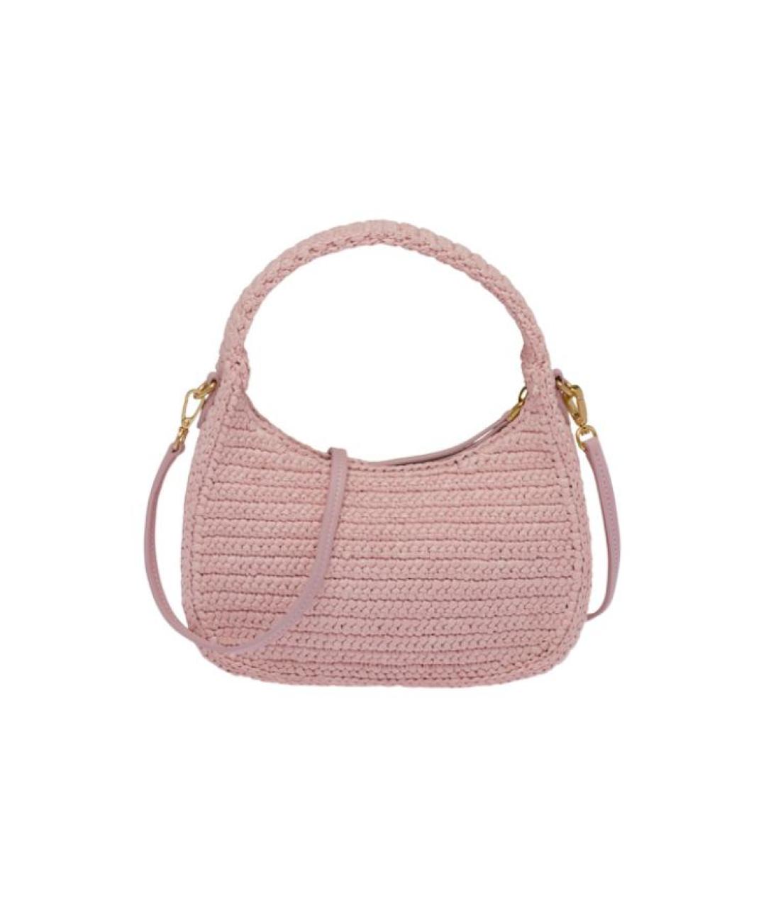 MIU MIU Розовая тканевая сумка через плечо, фото 3