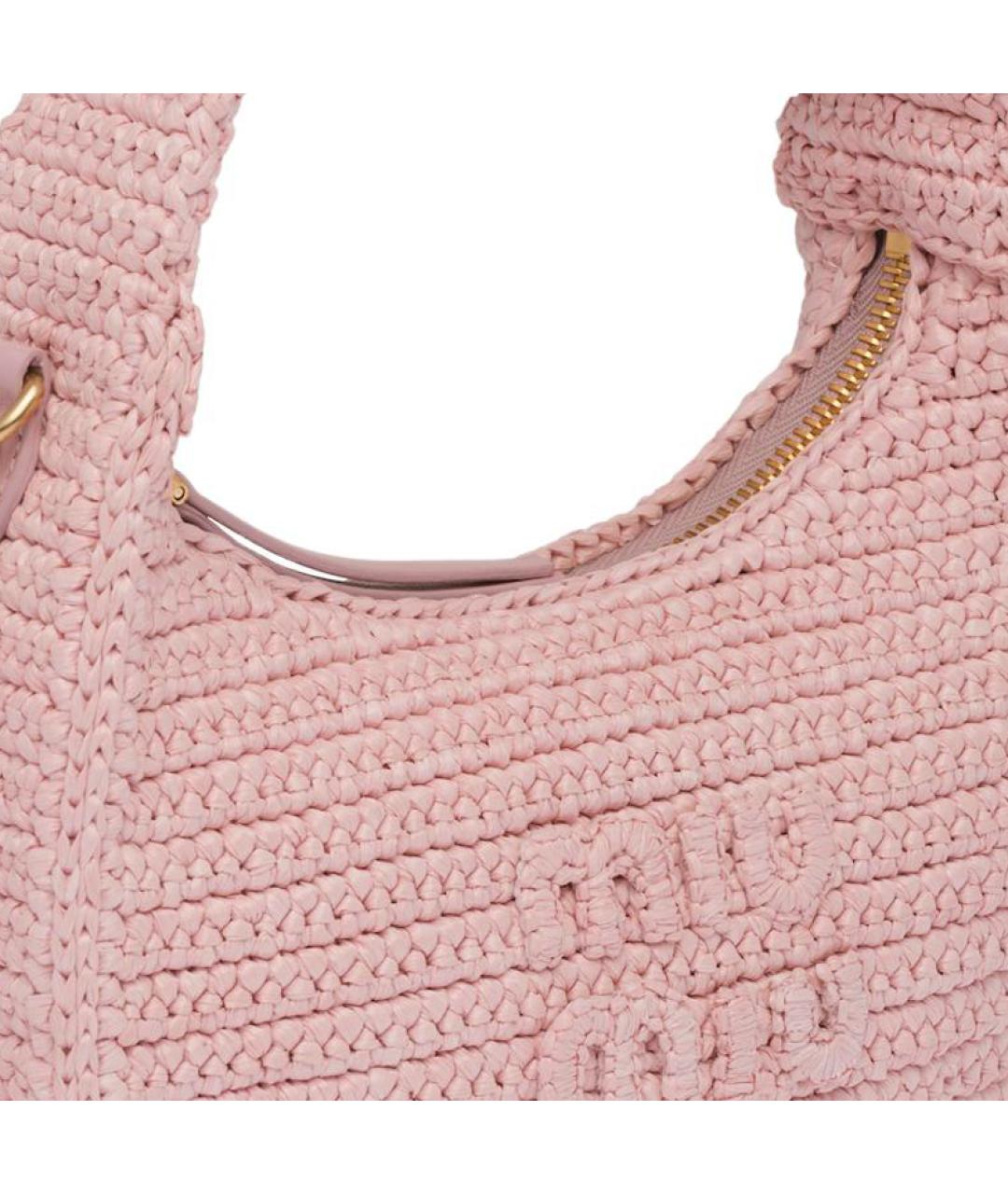 MIU MIU Розовая тканевая сумка через плечо, фото 5