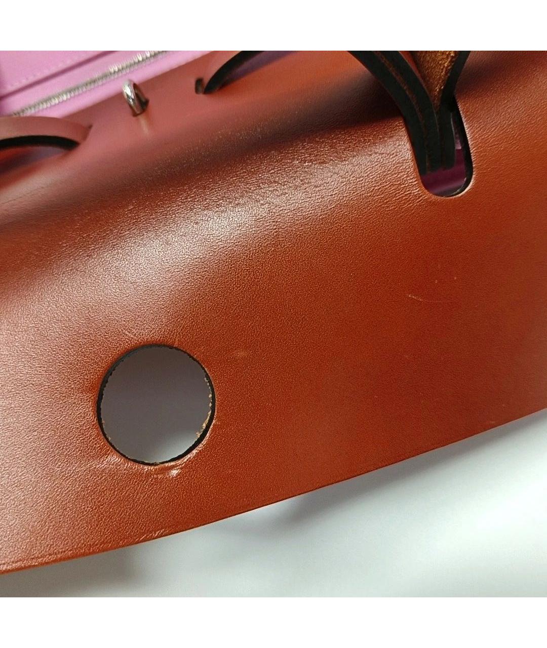 HERMES Розовая тканевая сумка через плечо, фото 6