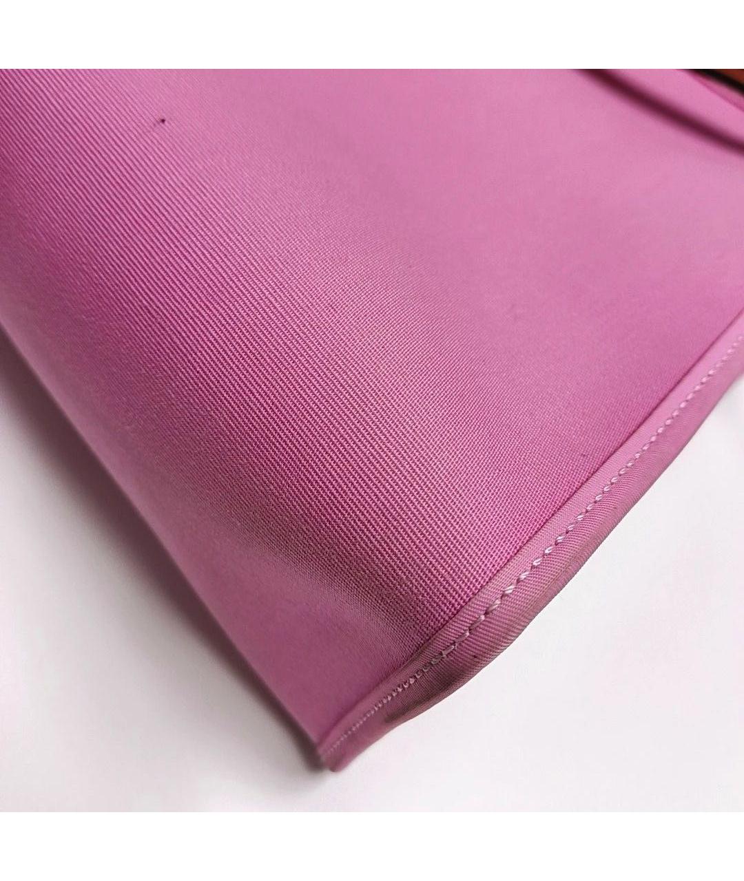 HERMES Розовая тканевая сумка через плечо, фото 7