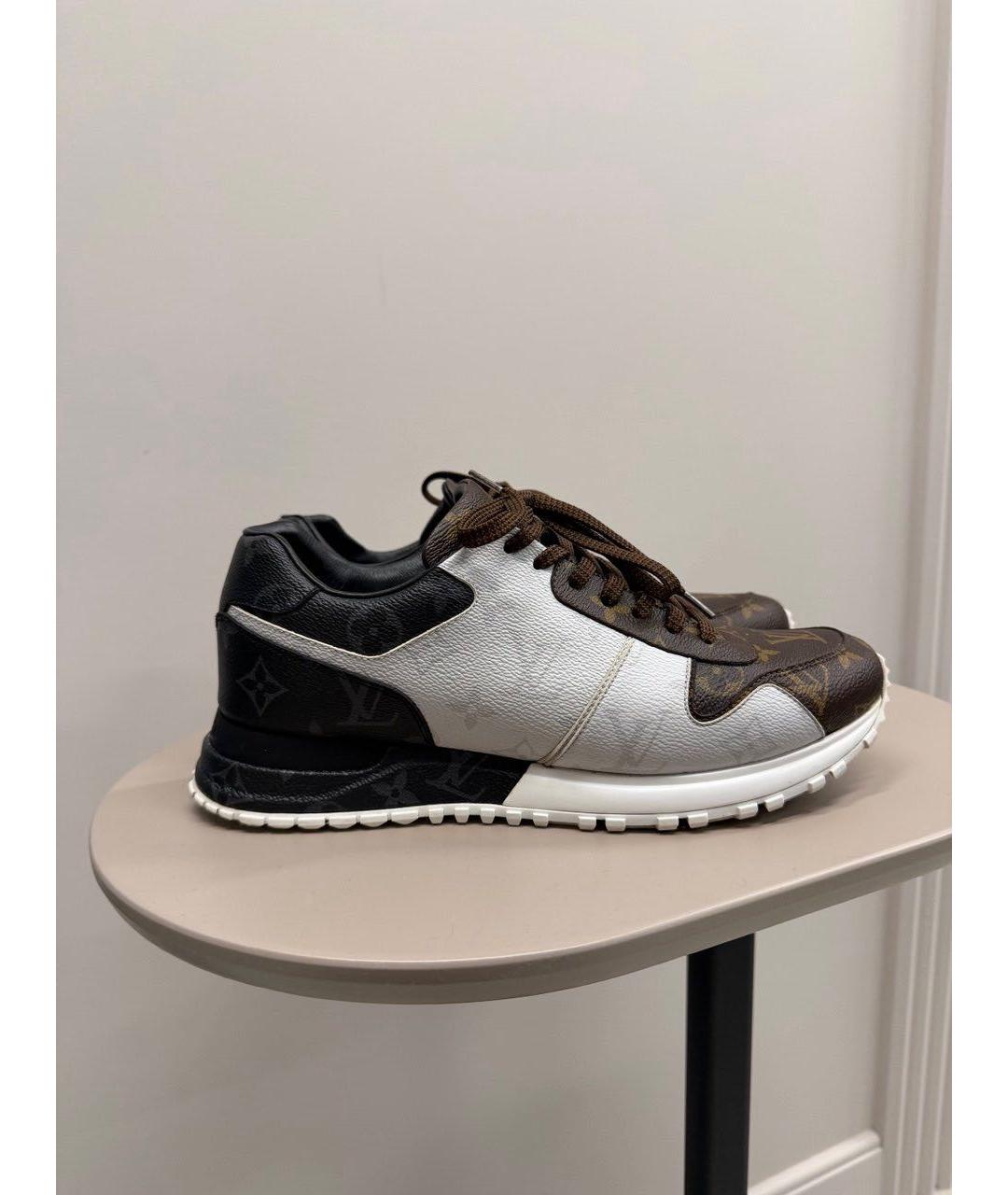 LOUIS VUITTON Коричневые кожаные низкие кроссовки / кеды, фото 7