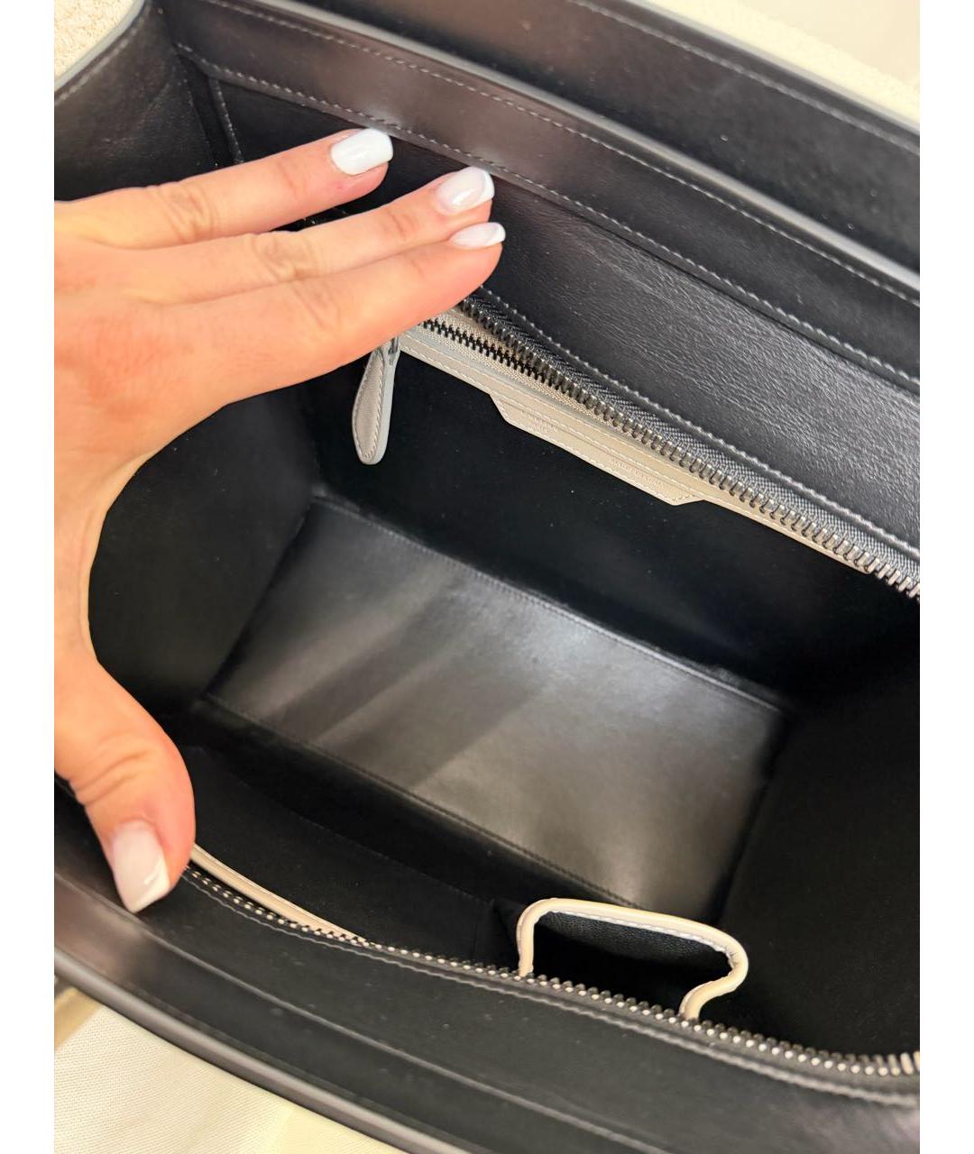 CELINE Мульти кожаная сумка с короткими ручками, фото 5