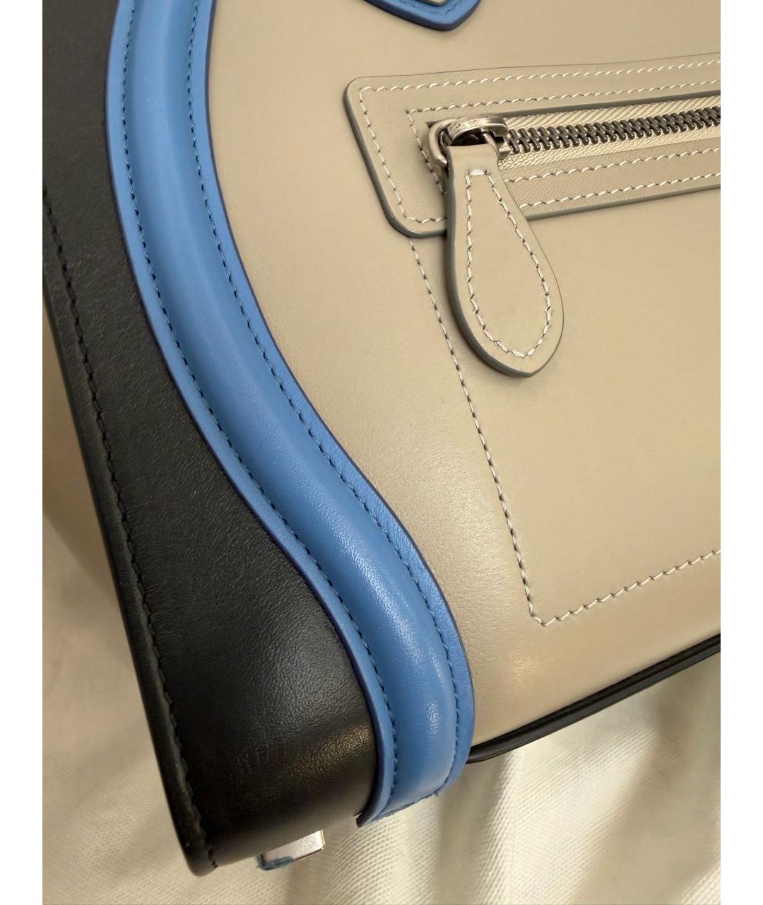 CELINE Мульти кожаная сумка с короткими ручками, фото 7