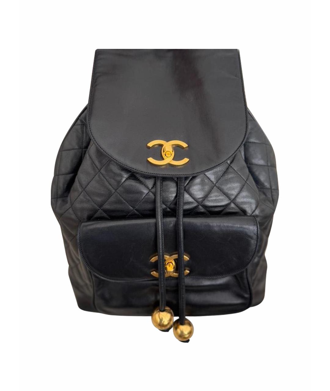 CHANEL Черный кожаный рюкзак, фото 1