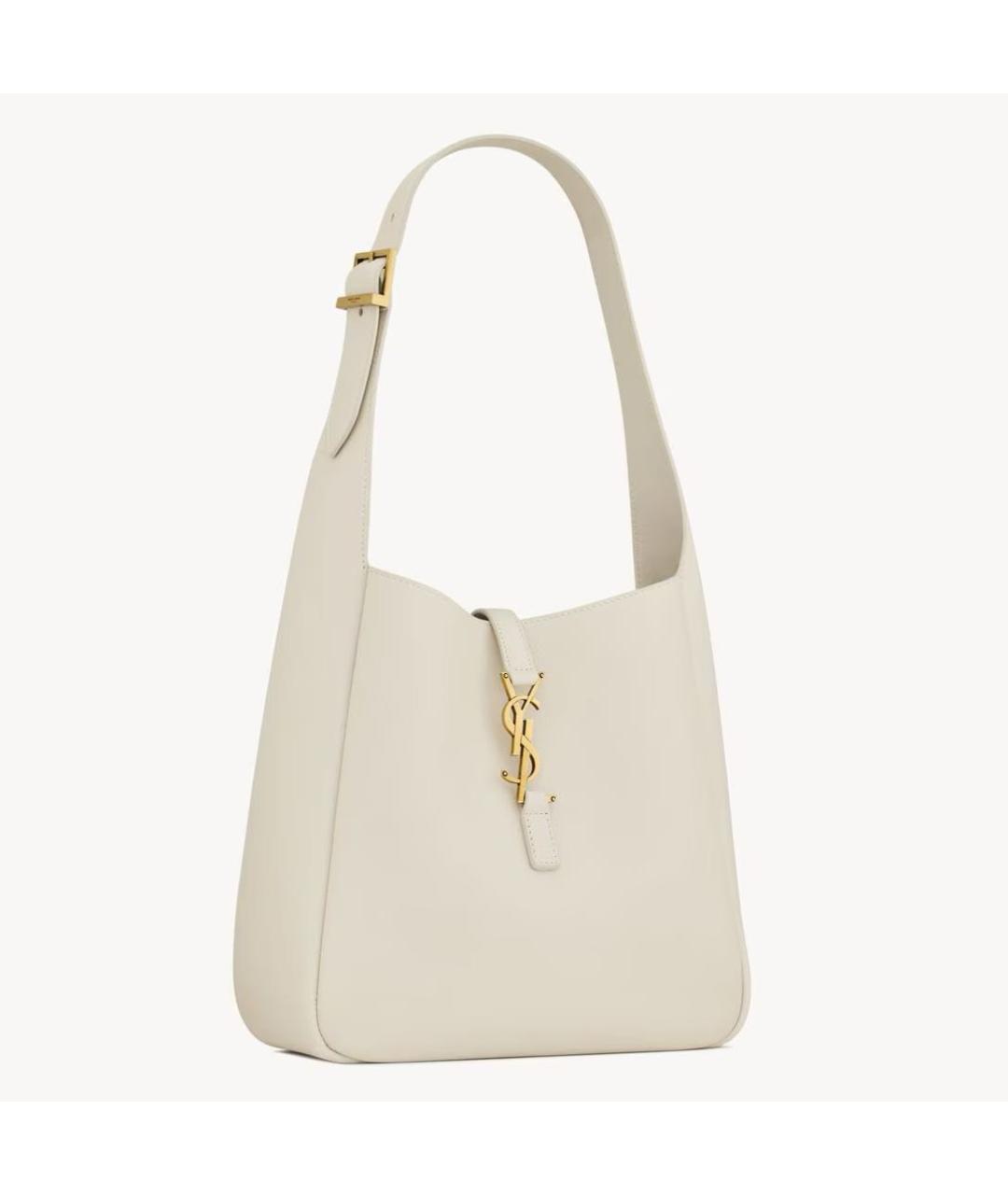 SAINT LAURENT Бежевая кожаная сумка тоут, фото 6