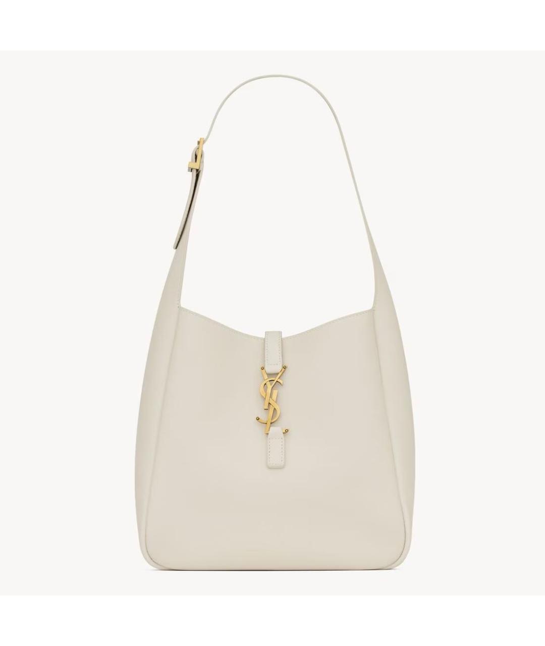 SAINT LAURENT Бежевая кожаная сумка тоут, фото 8