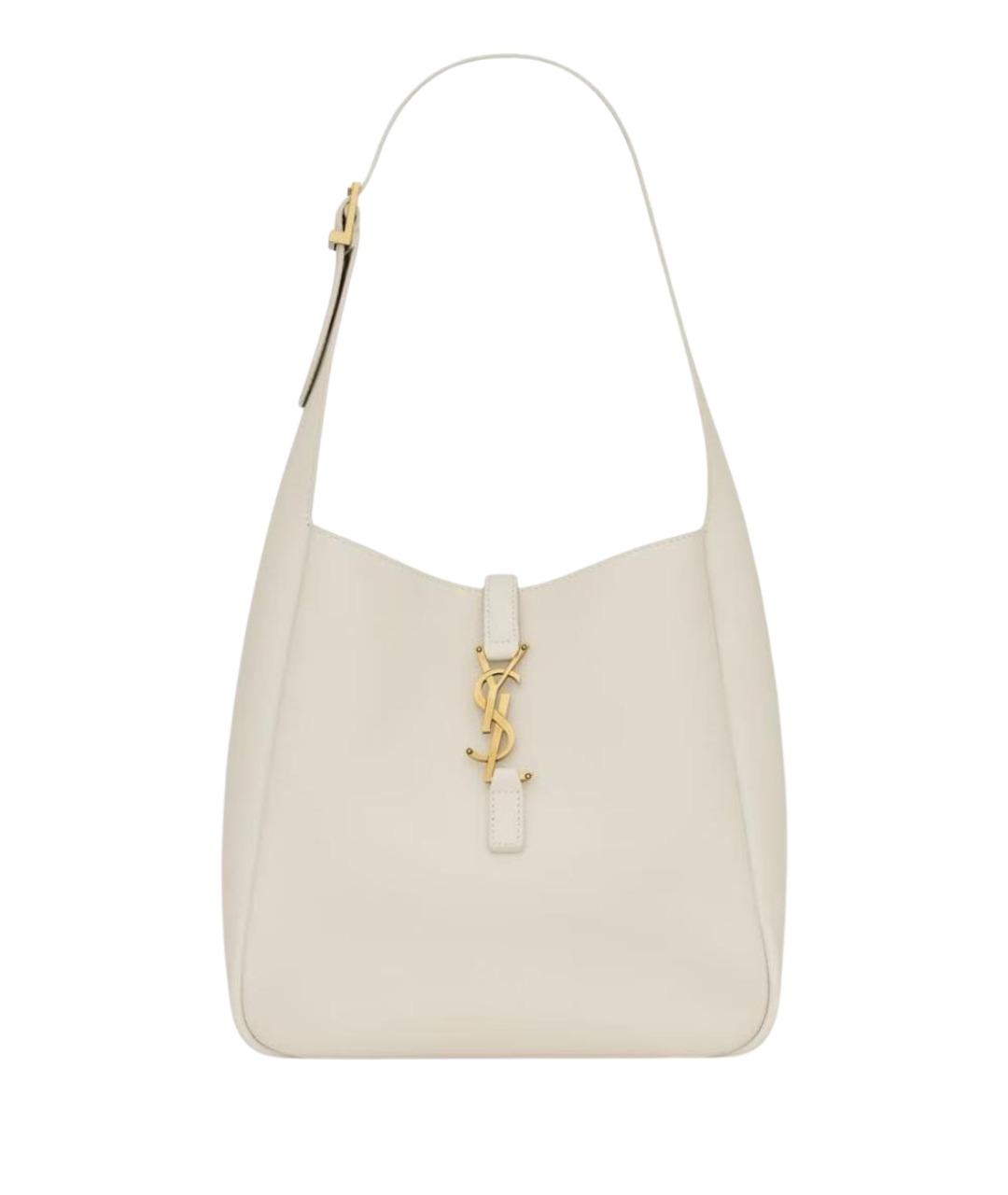 SAINT LAURENT Бежевая кожаная сумка тоут, фото 1