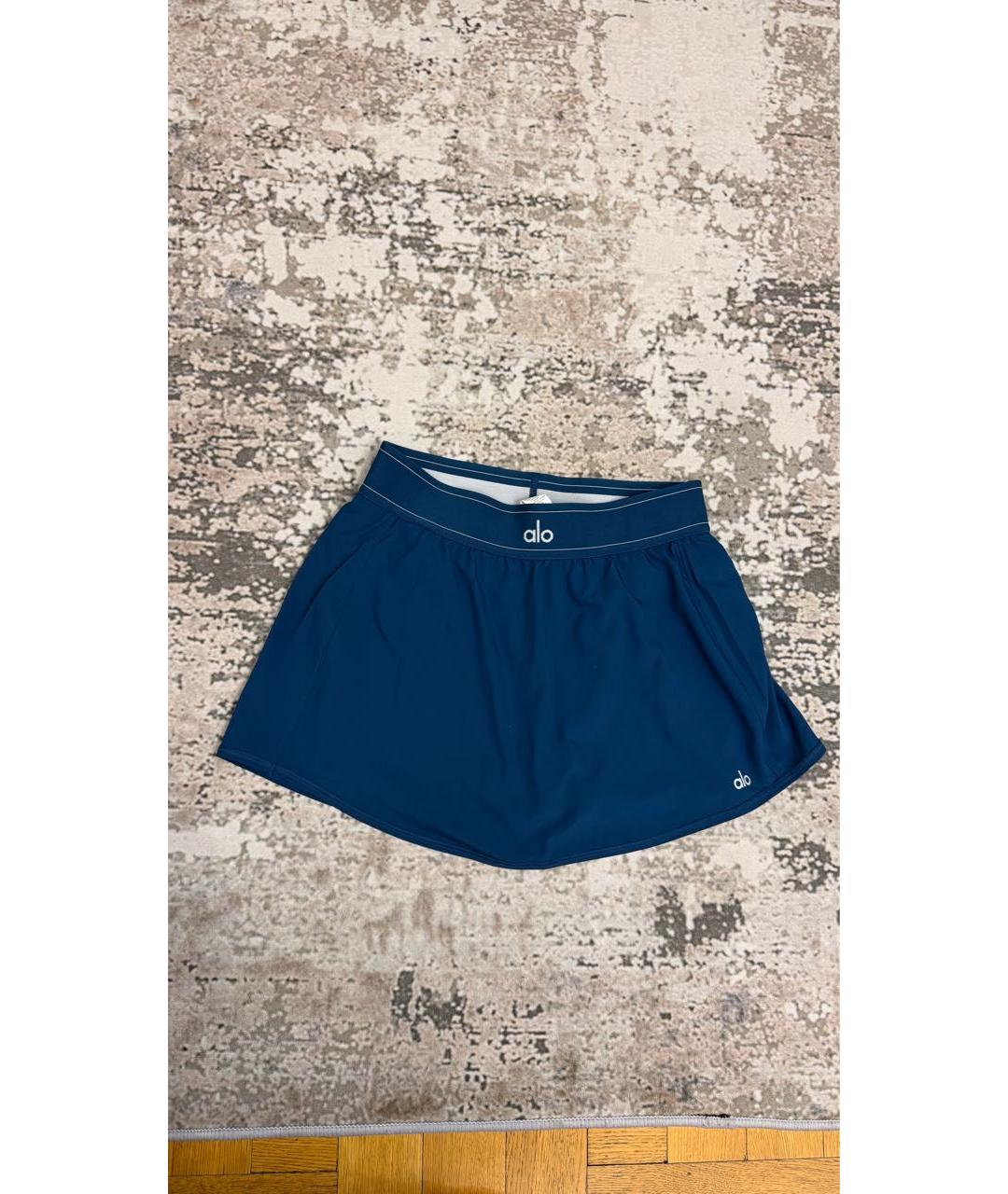 ALO YOGA Голубая юбка мини, фото 4