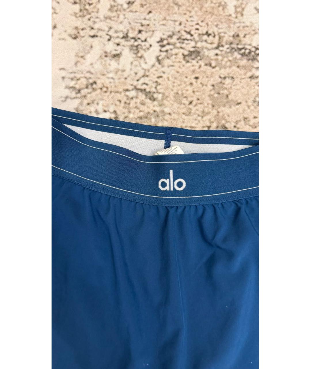 ALO YOGA Голубая юбка мини, фото 5