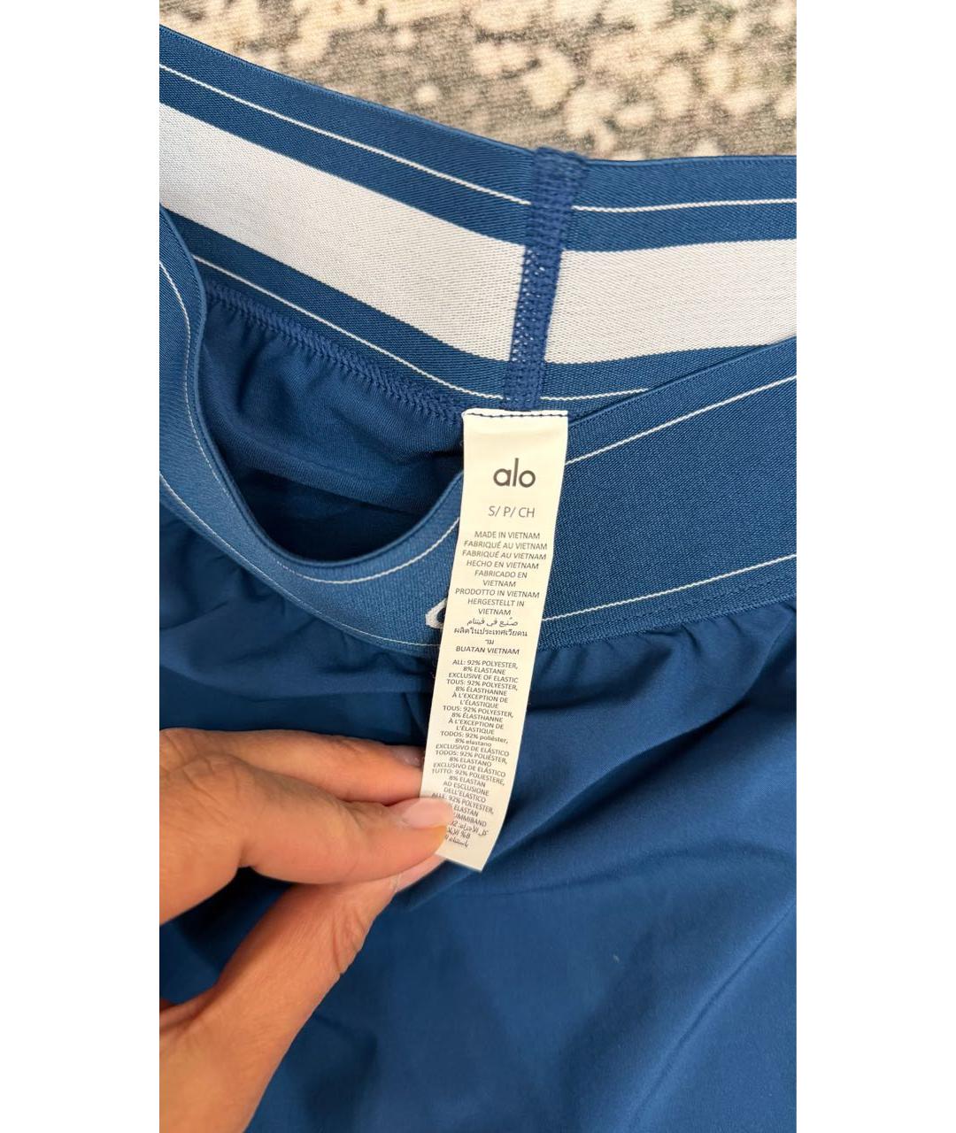 ALO YOGA Голубая юбка мини, фото 6