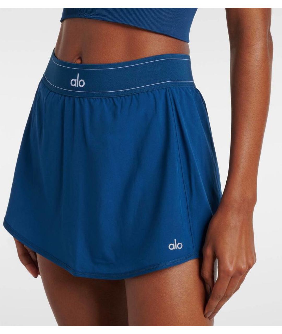 ALO YOGA Голубая юбка мини, фото 3