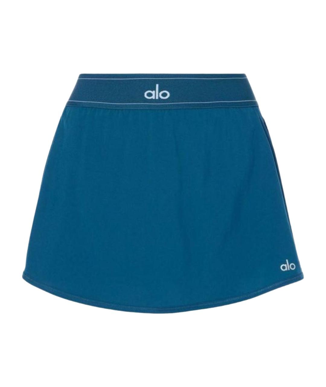 ALO YOGA Голубая юбка мини, фото 1