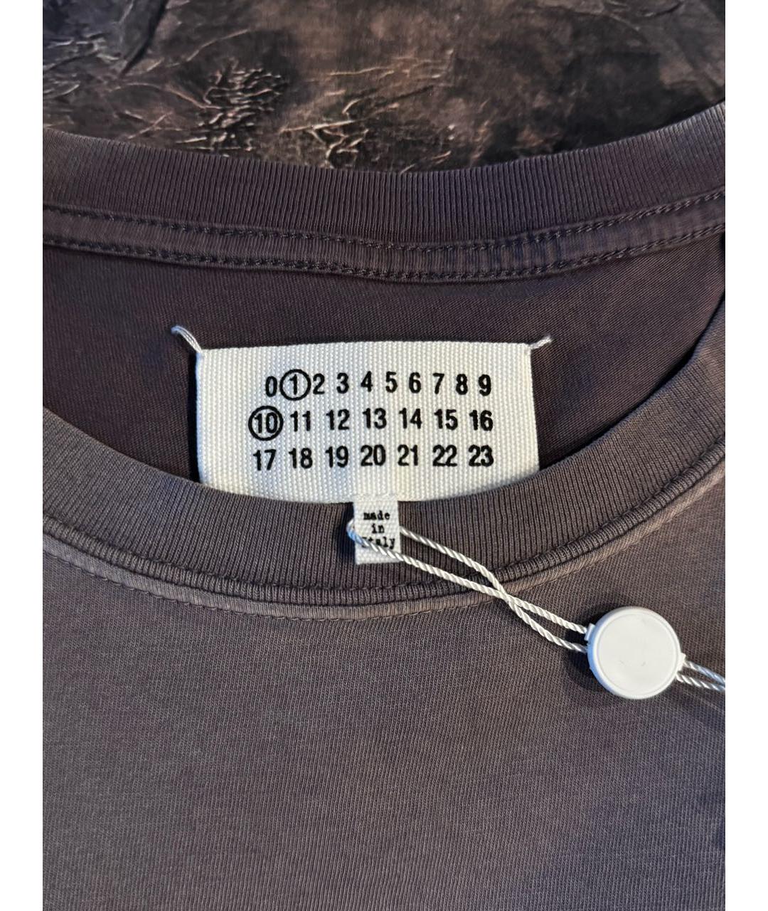 MAISON MARGIELA Фиолетовая хлопковая футболка, фото 5