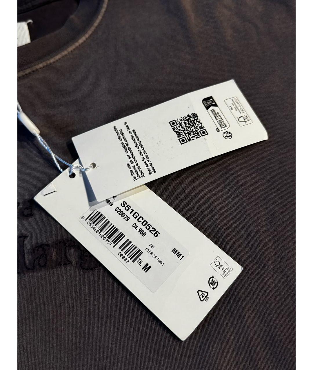 MAISON MARGIELA Фиолетовая хлопковая футболка, фото 4