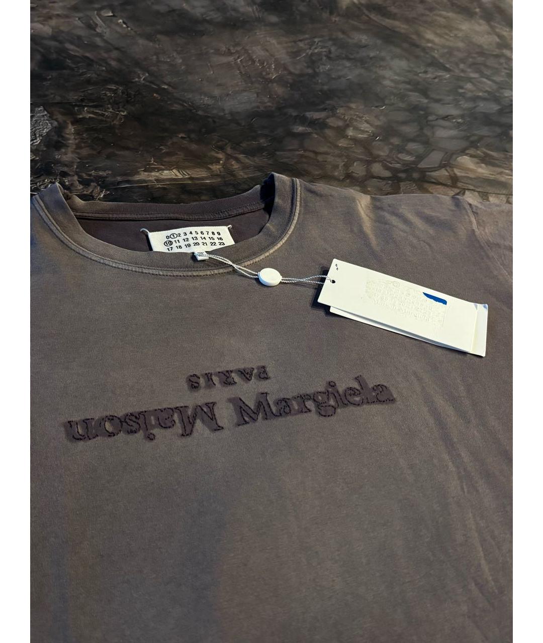 MAISON MARGIELA Фиолетовая хлопковая футболка, фото 3