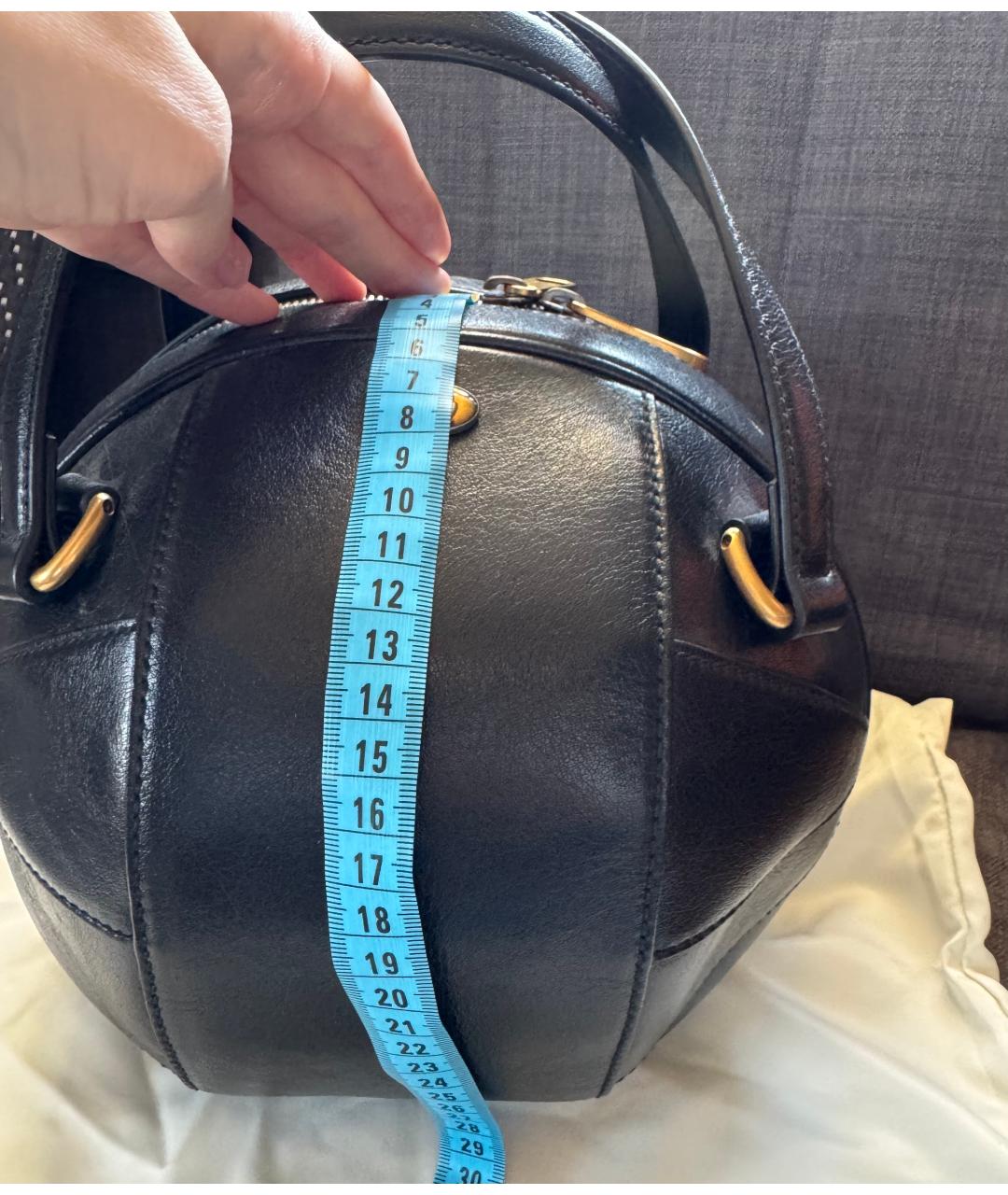 GUCCI Черная кожаная сумка тоут, фото 8