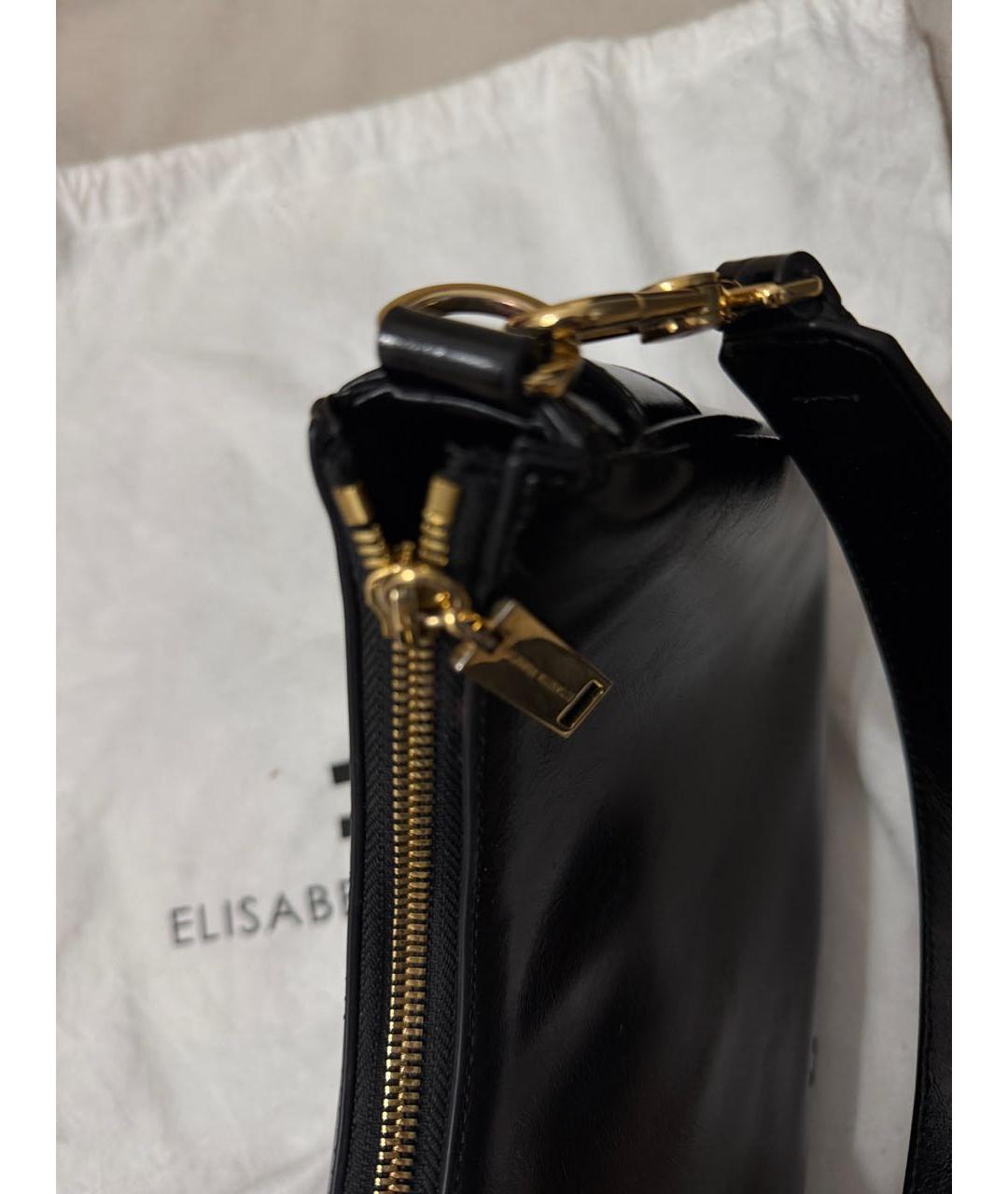 ELISABETTA FRANCHI Черная сумка с короткими ручками из лакированной кожи, фото 5