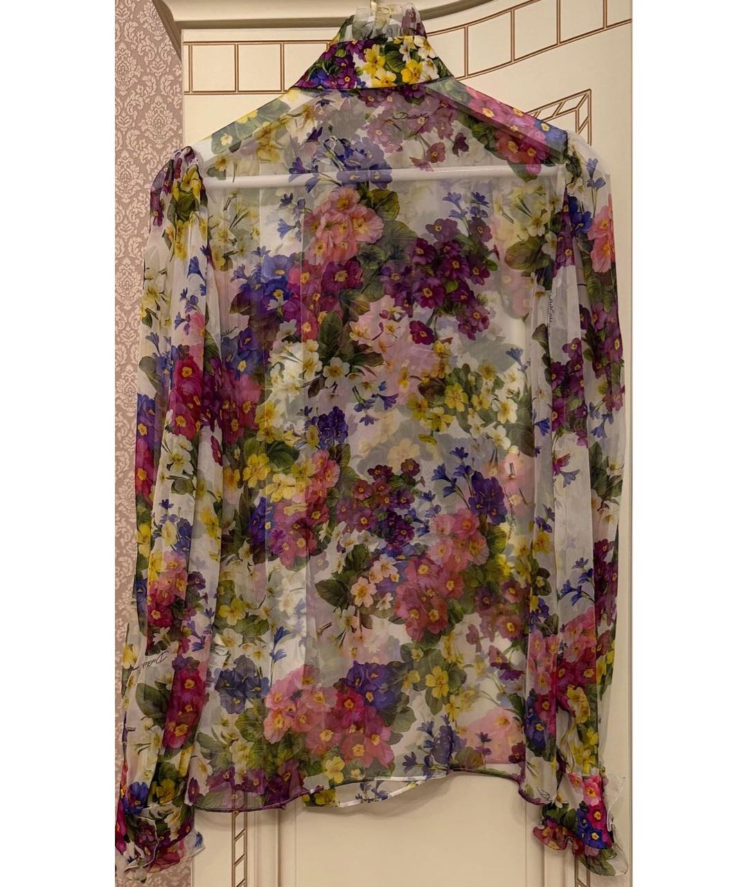 DOLCE&GABBANA Мульти шелковая блузы, фото 2