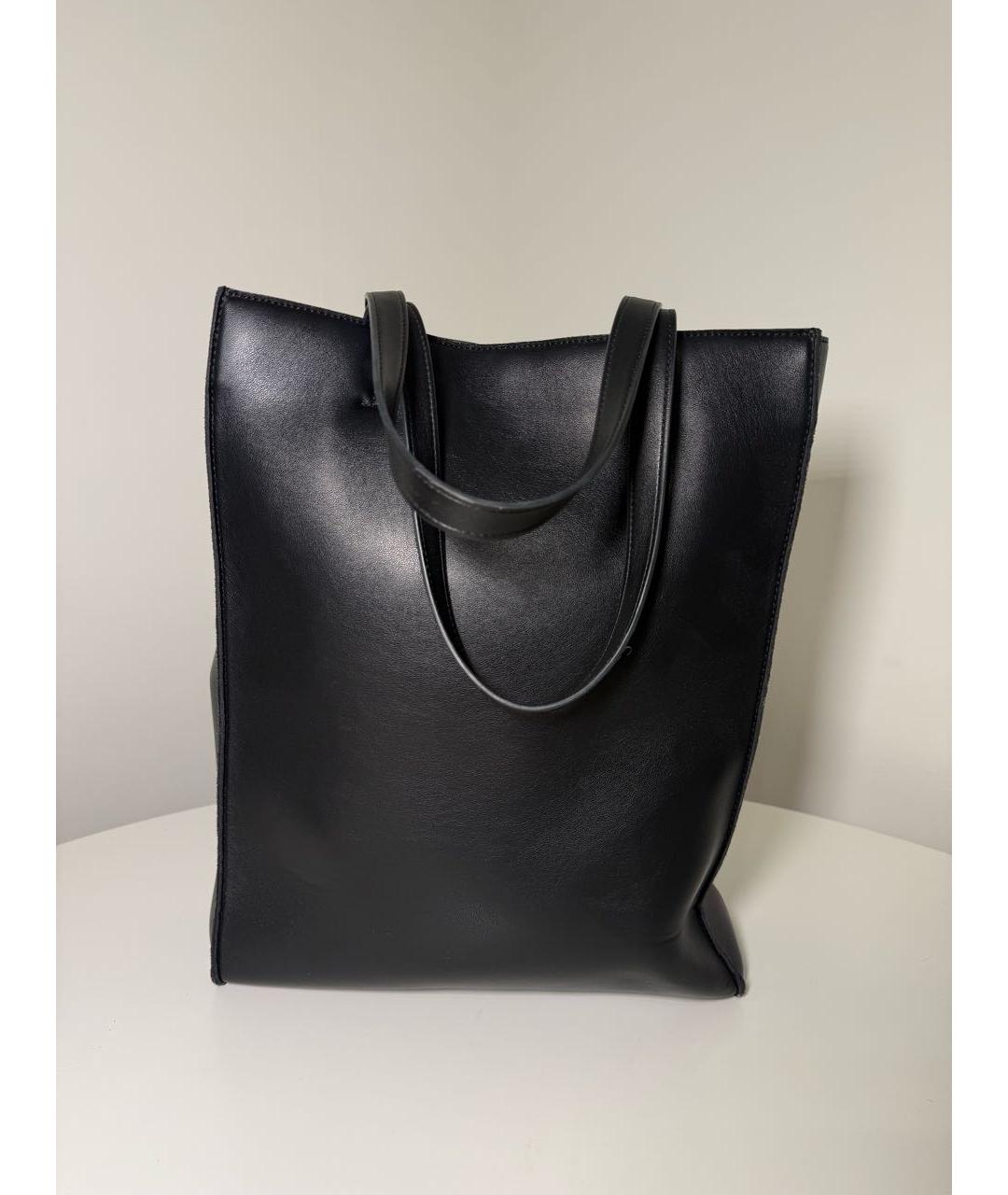 DIESEL Черная кожаная сумка тоут, фото 3