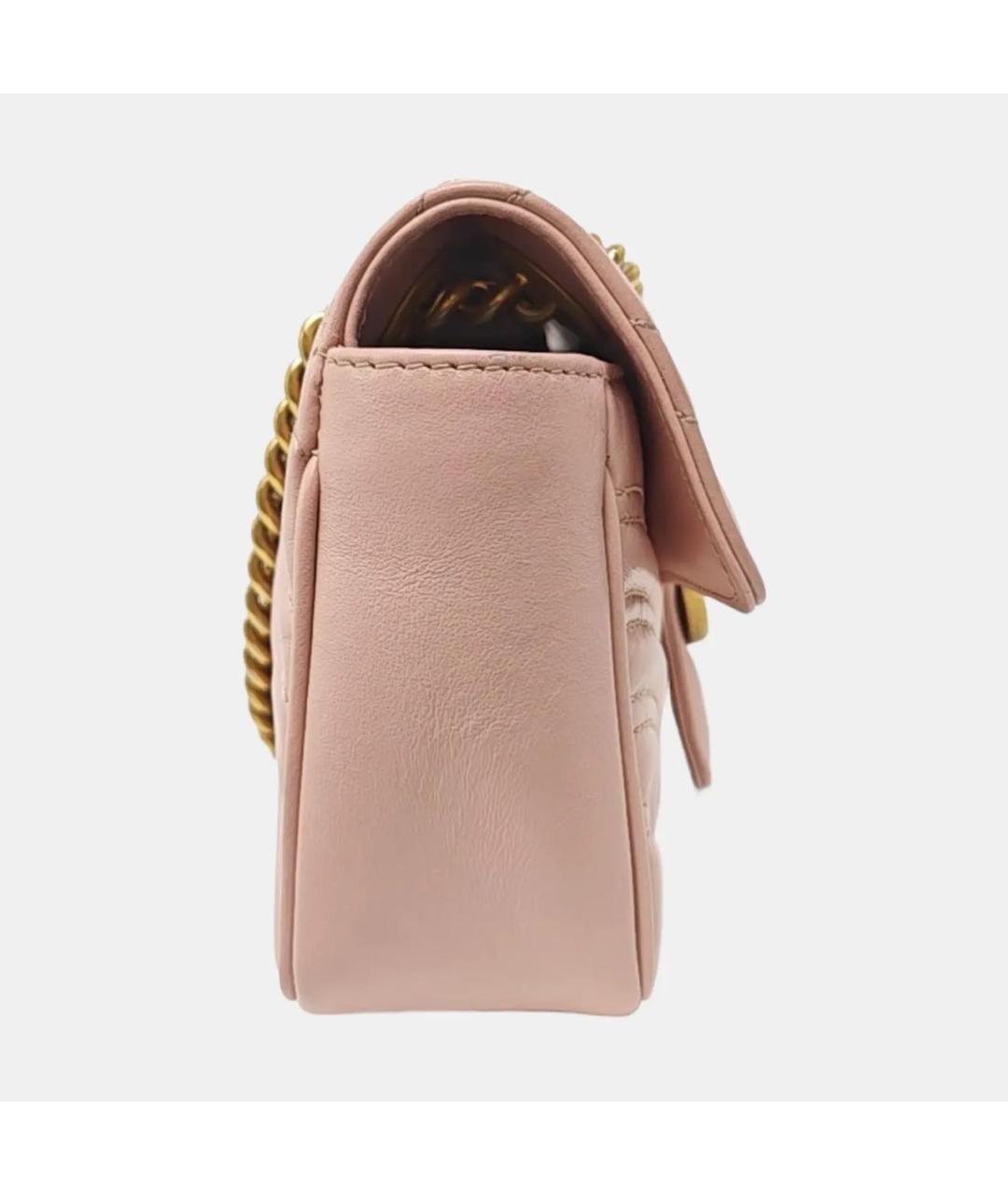 GUCCI Розовая кожаная сумка через плечо, фото 3