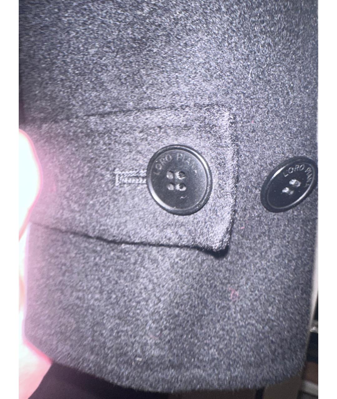 LORO PIANA Черное кашемировое пальто, фото 4