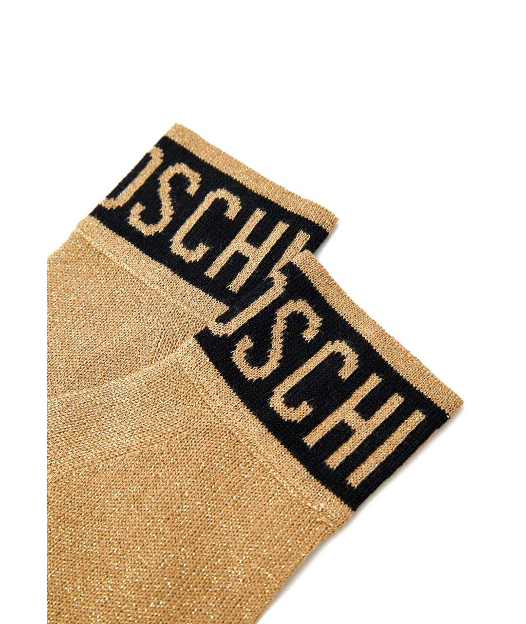 MOSCHINO Золотые шерстяные перчатки, фото 2