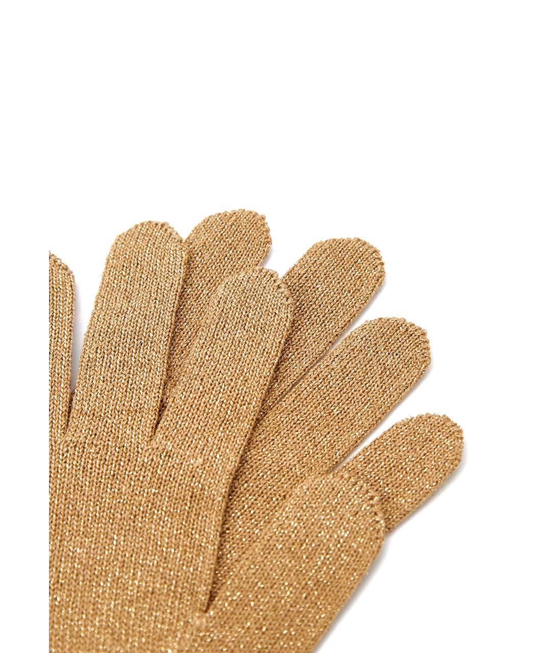 MOSCHINO Золотые шерстяные перчатки, фото 3