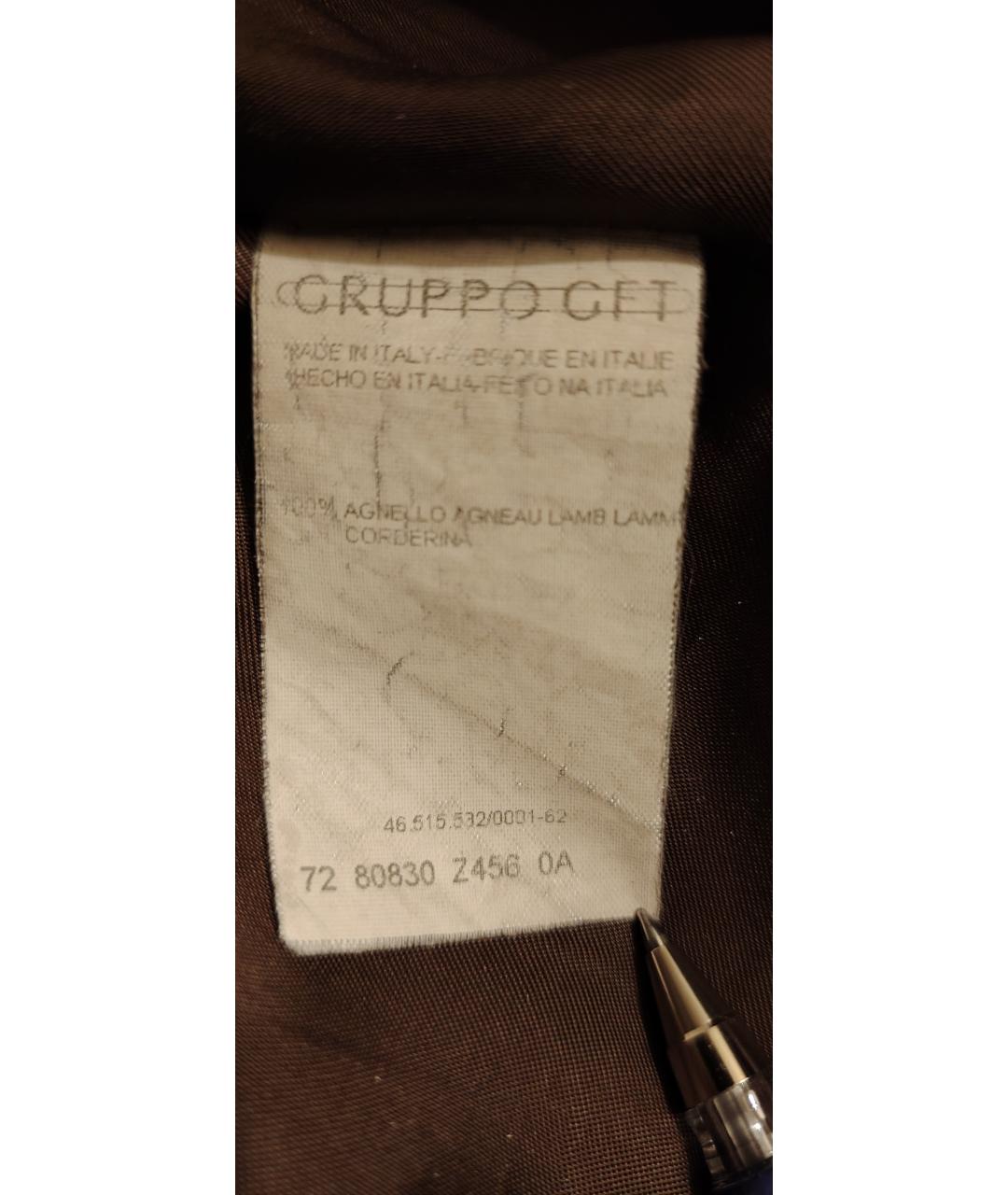 VALENTINO Коричневая кожаная куртка, фото 4