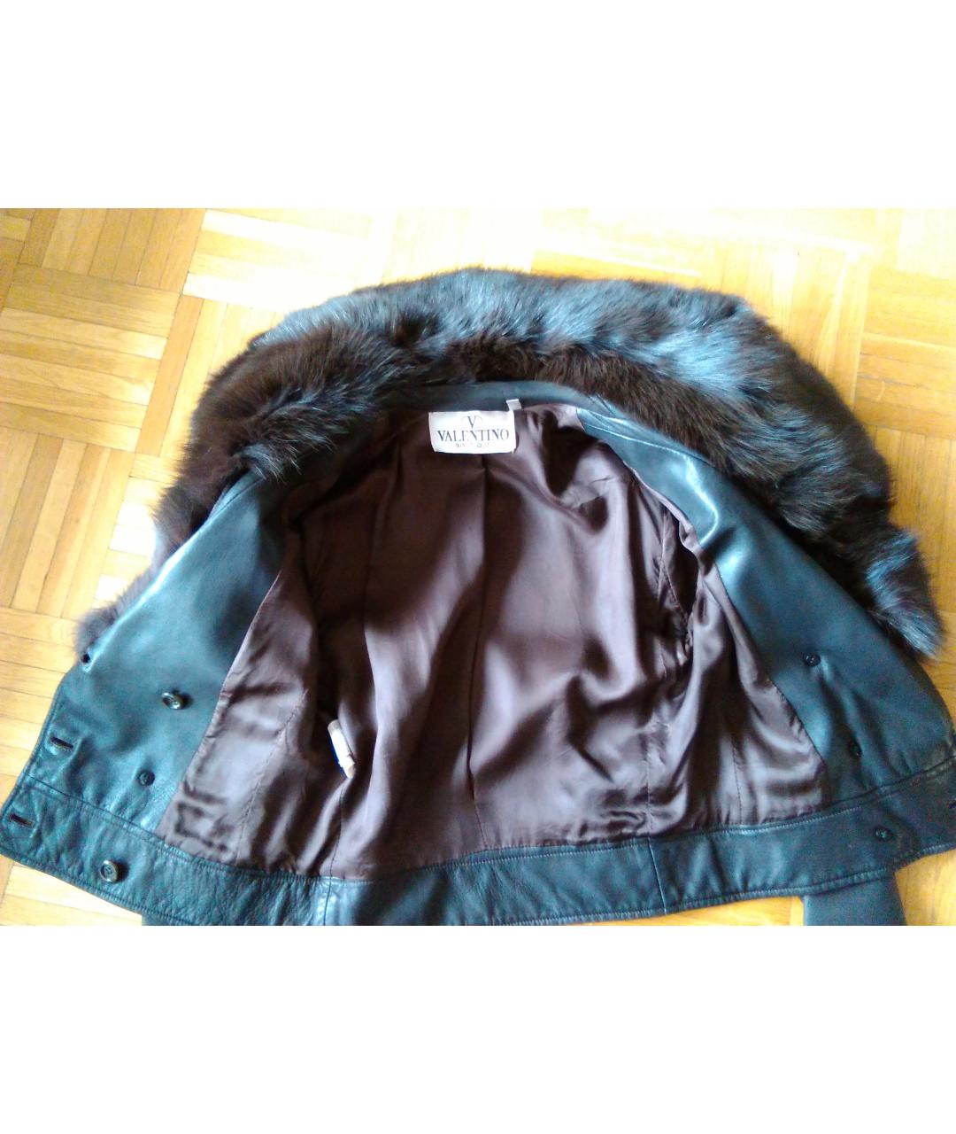 VALENTINO Коричневая кожаная куртка, фото 6