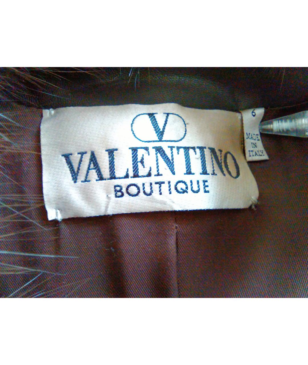 VALENTINO Коричневая кожаная куртка, фото 3