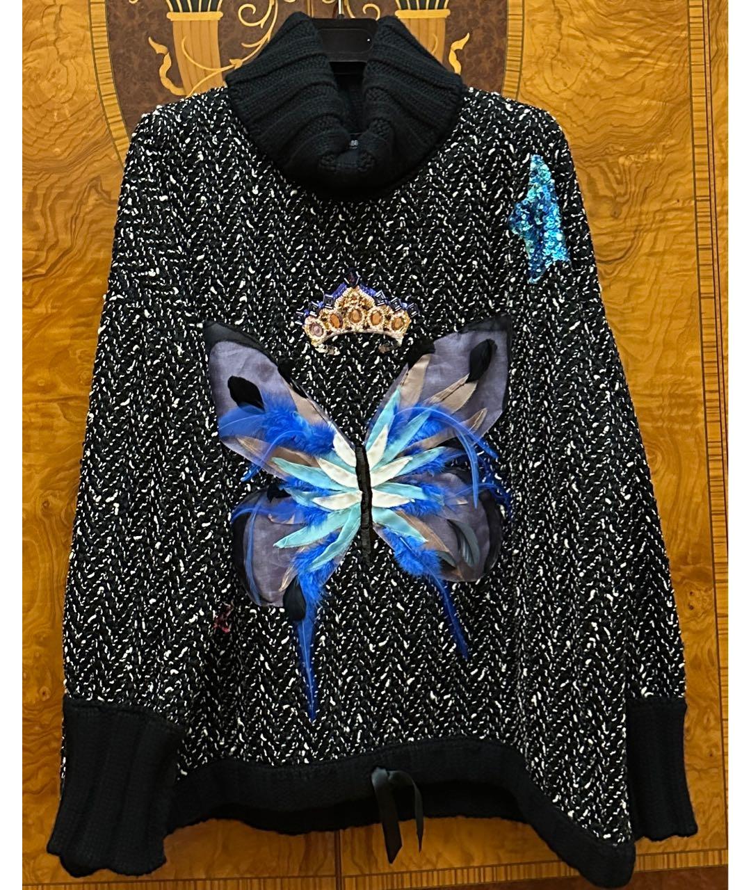 DOLCE&GABBANA Черный шерстяной джемпер / свитер, фото 9