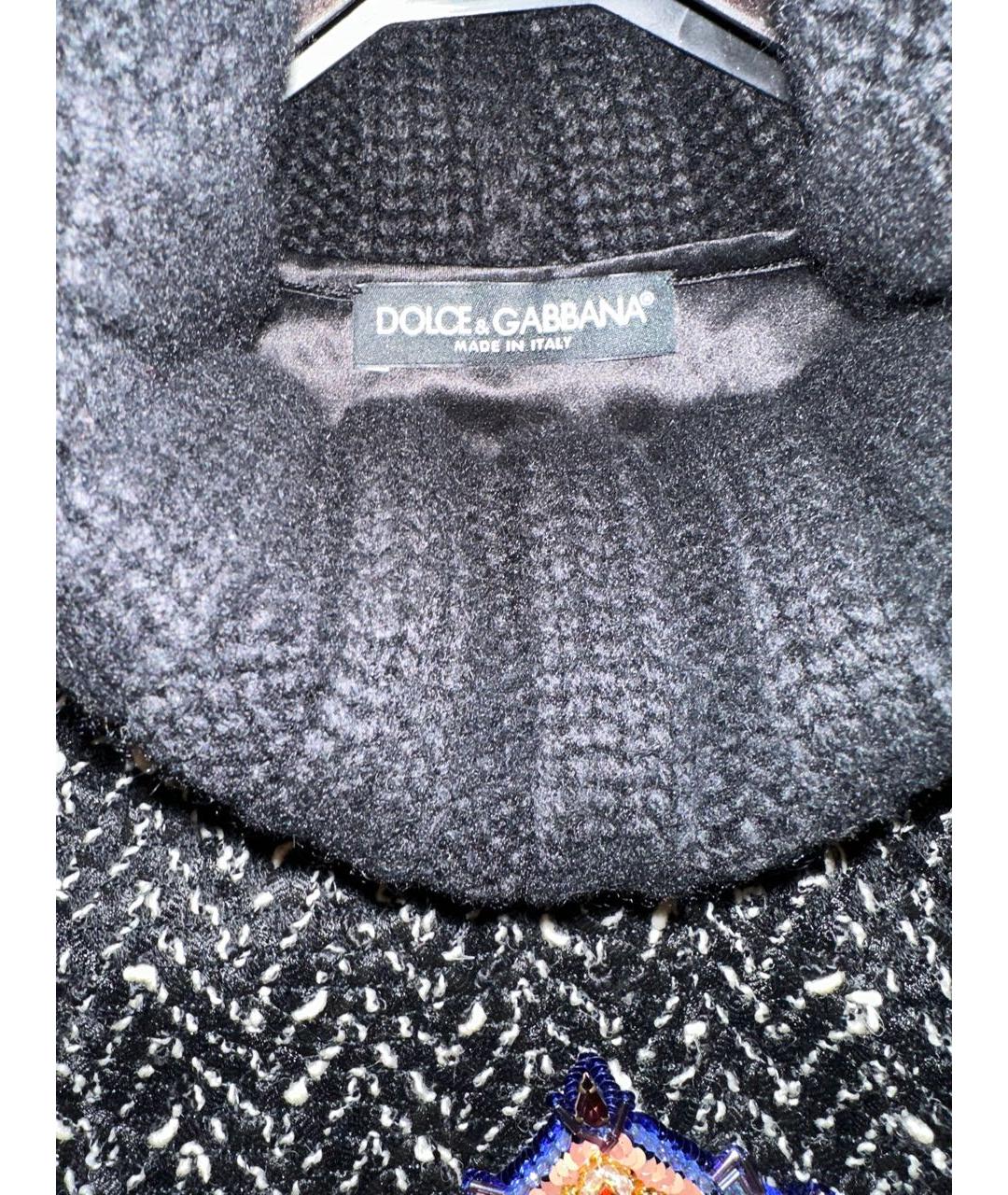 DOLCE&GABBANA Черный шерстяной джемпер / свитер, фото 3