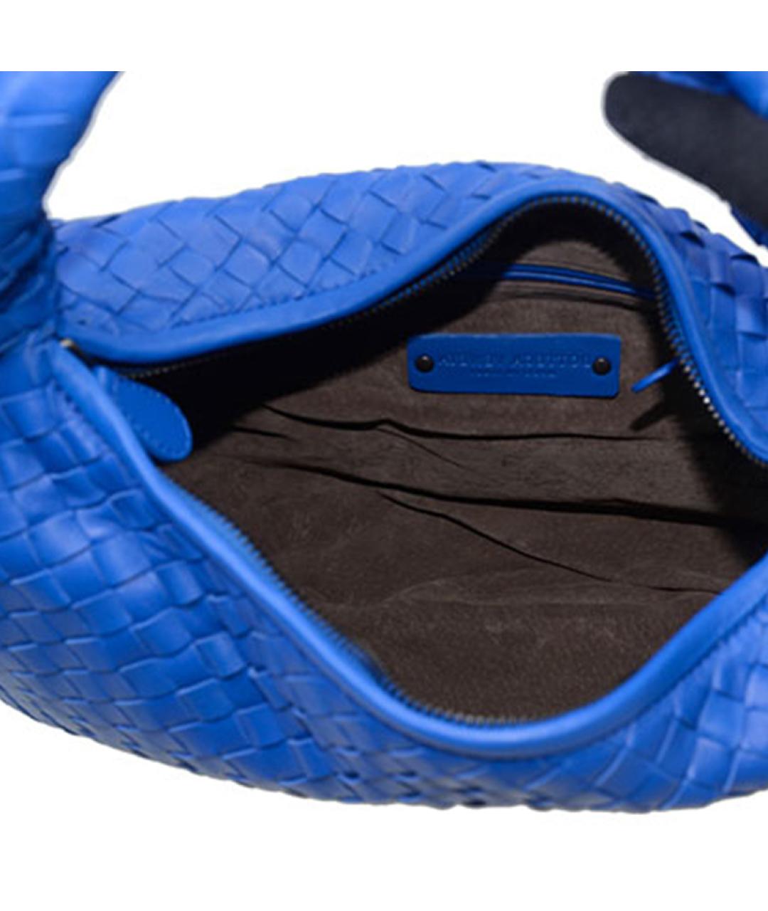 BOTTEGA VENETA Синяя кожаная сумка через плечо, фото 5