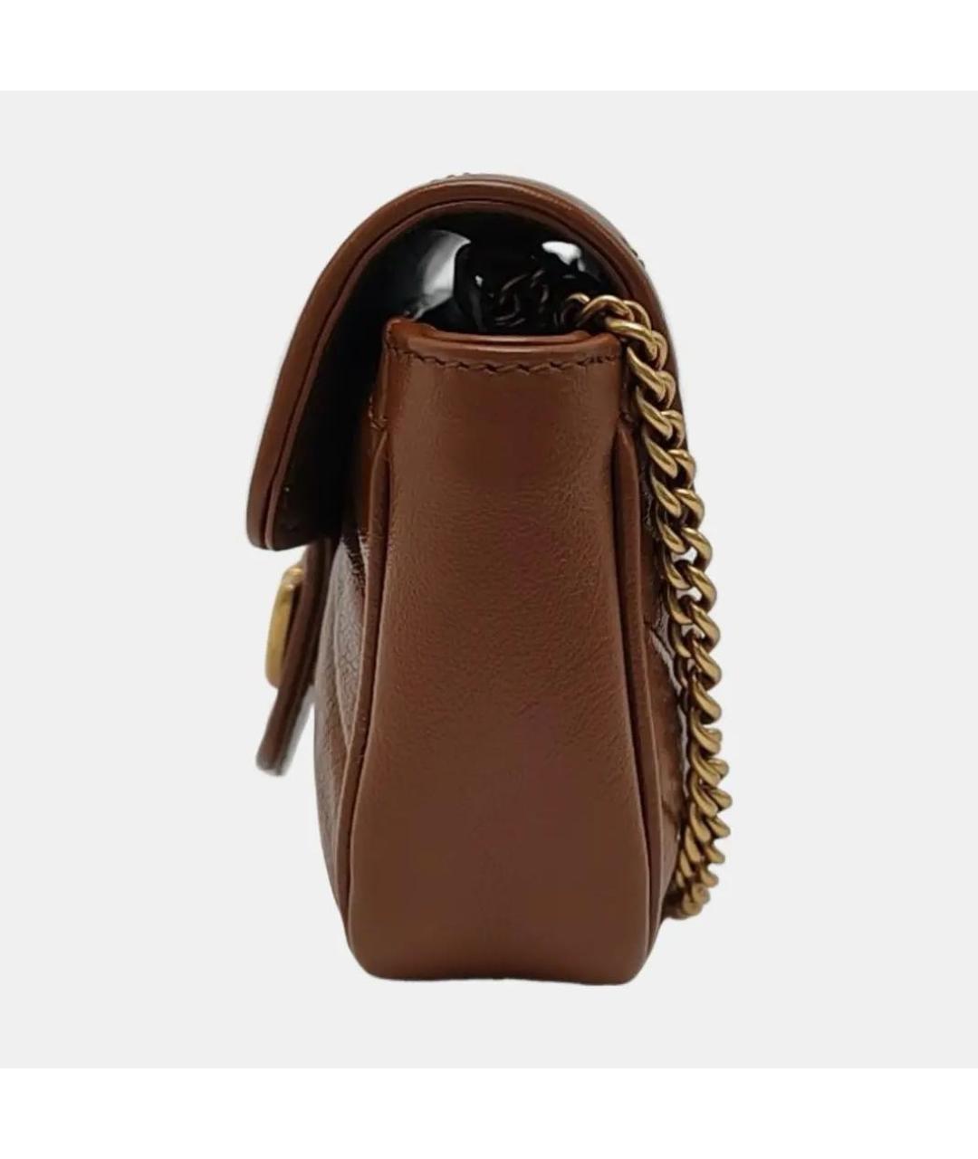 GUCCI Коричневая кожаная сумка через плечо, фото 2