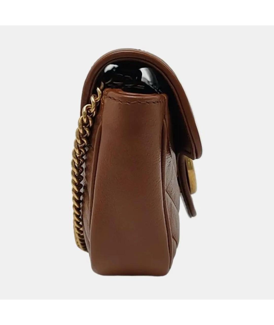 GUCCI Коричневая кожаная сумка через плечо, фото 3