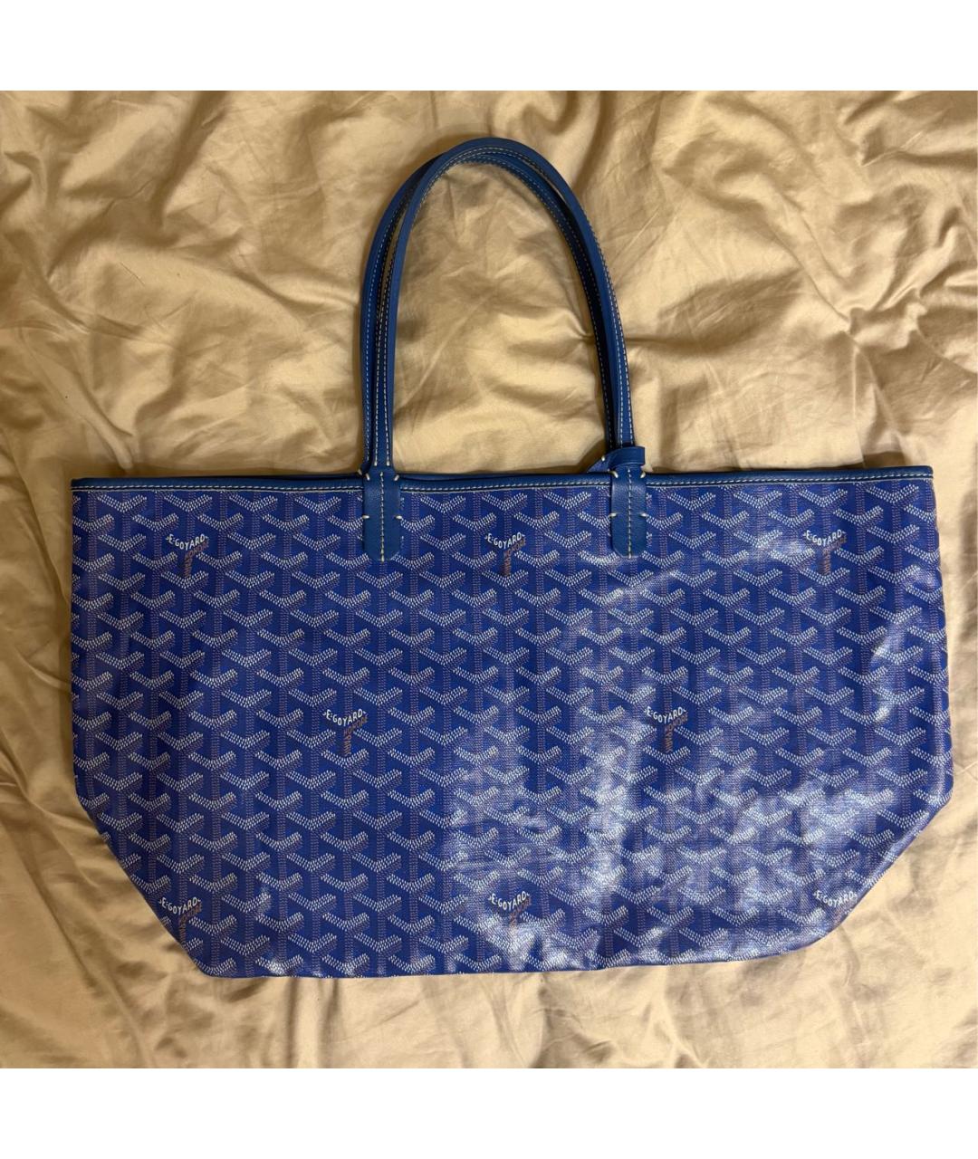 GOYARD Синяя кожаная сумка тоут, фото 2