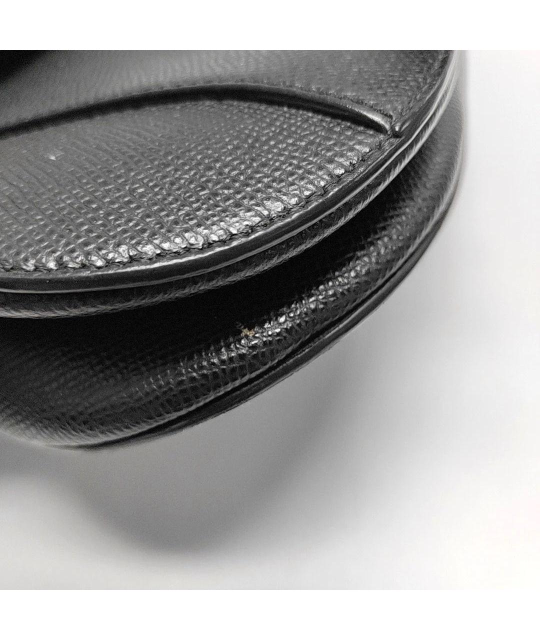 CHRISTIAN DIOR Черная кожаная сумка с короткими ручками, фото 6