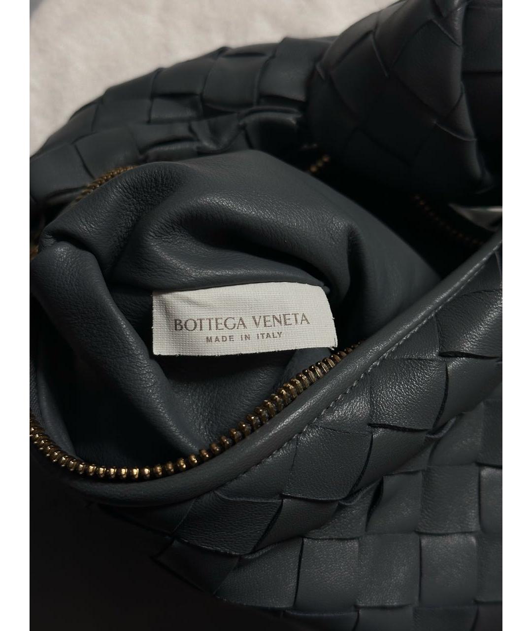 BOTTEGA VENETA Серая кожаная сумка с короткими ручками, фото 3