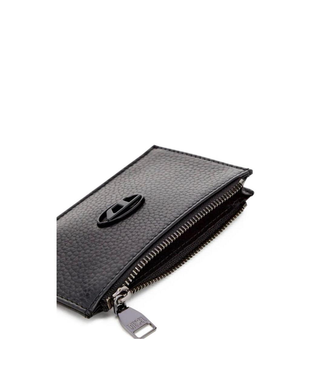 DIESEL Черный кожаный кошелек, фото 3