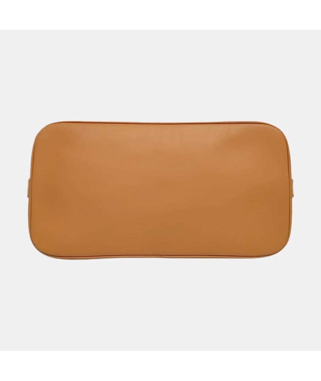 LOUIS VUITTON Коричневая кожаная сумка с короткими ручками, фото 4