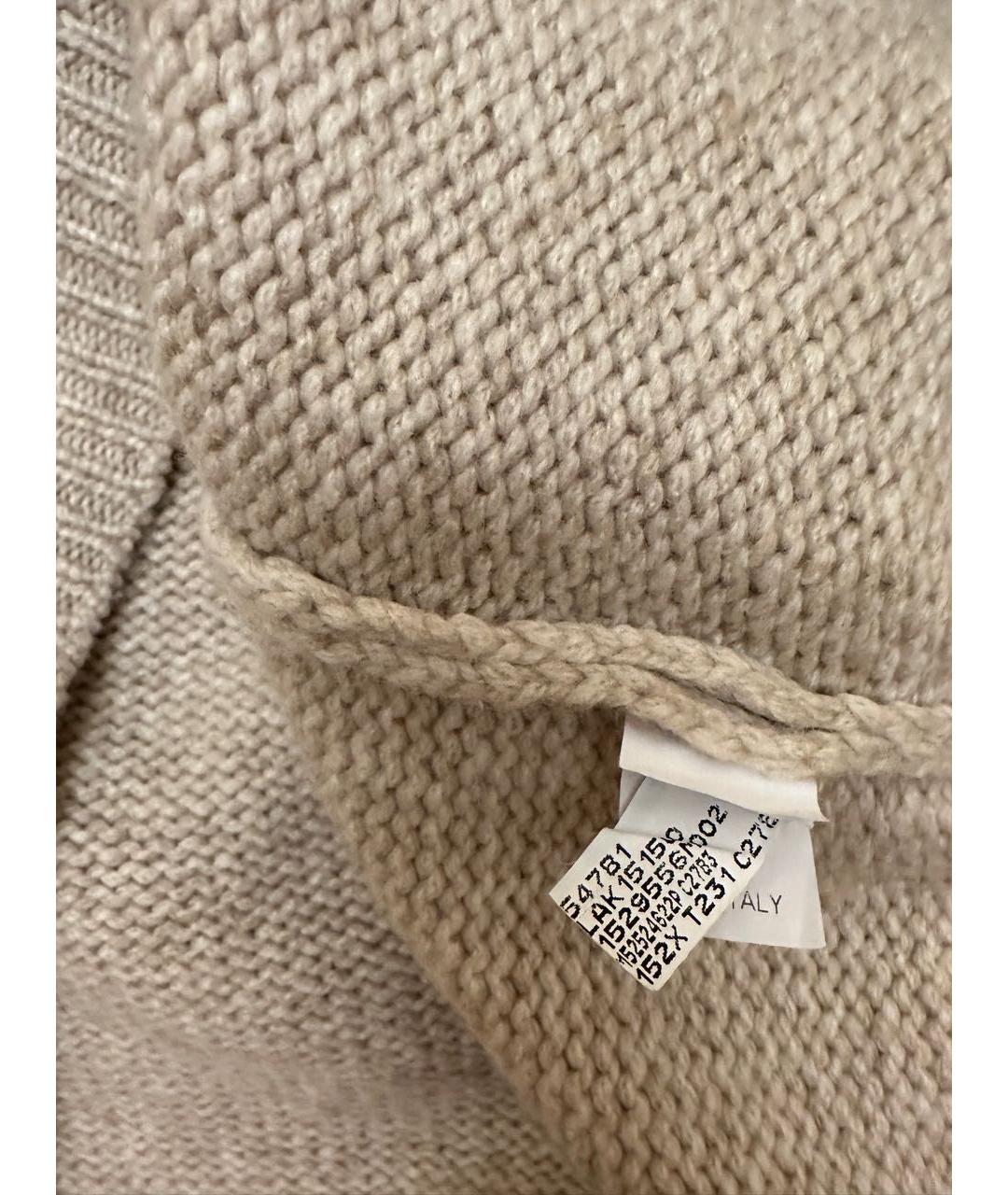 BRUNELLO CUCINELLI Бежевый кашемировый джемпер / свитер, фото 5