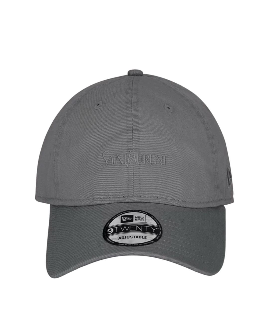 SAINT LAURENT Серая хлопковая кепка, фото 1