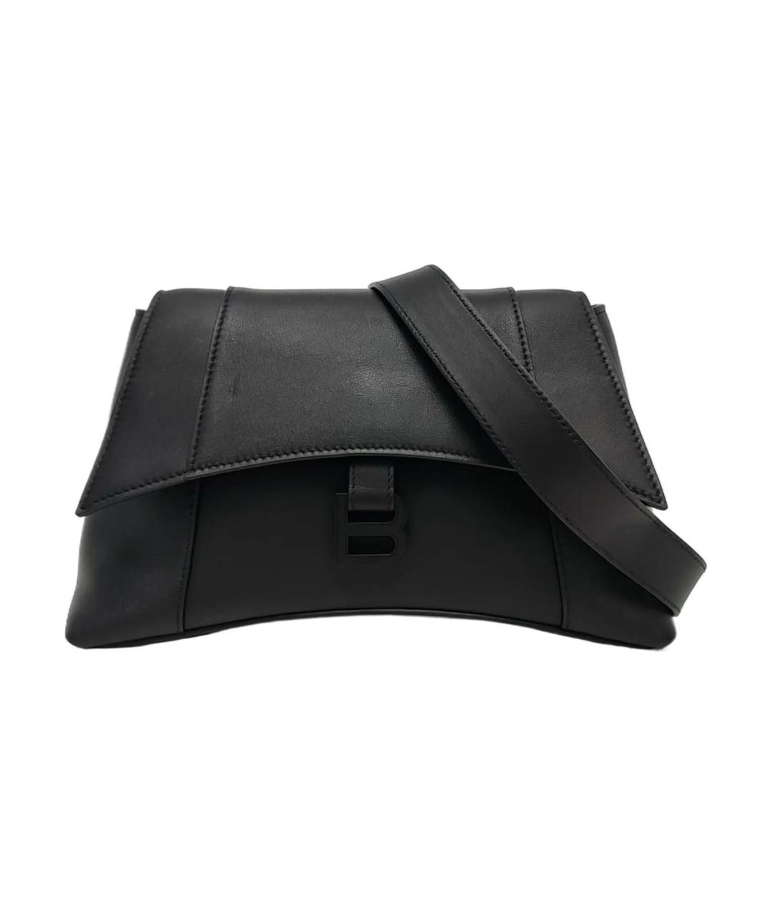 BALENCIAGA Черная кожаная сумка через плечо, фото 1